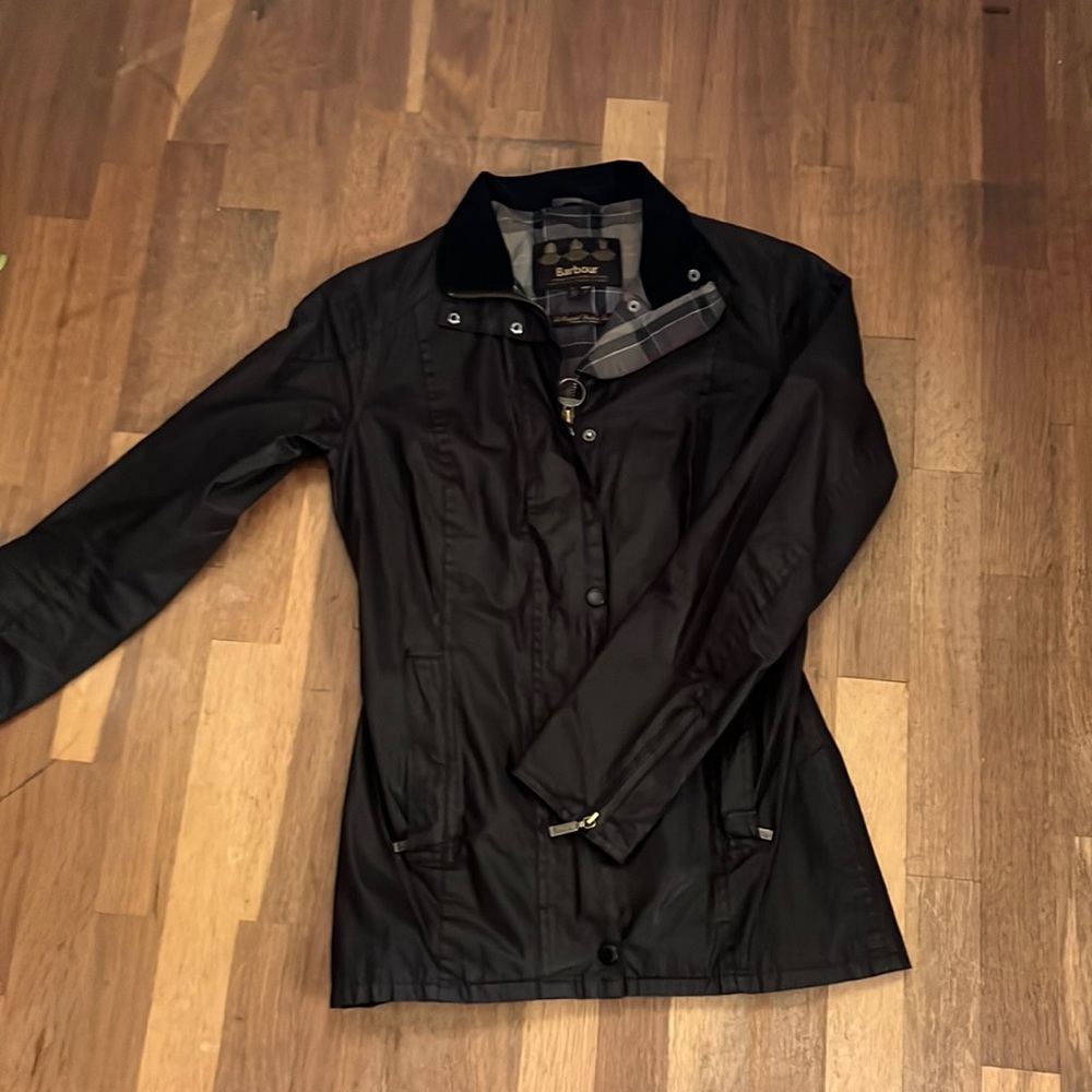 Barbour wax jacket size small black